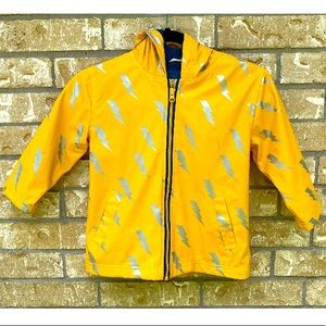 Hatley Yellow Lightning Bolt Kids Rain Jackets
